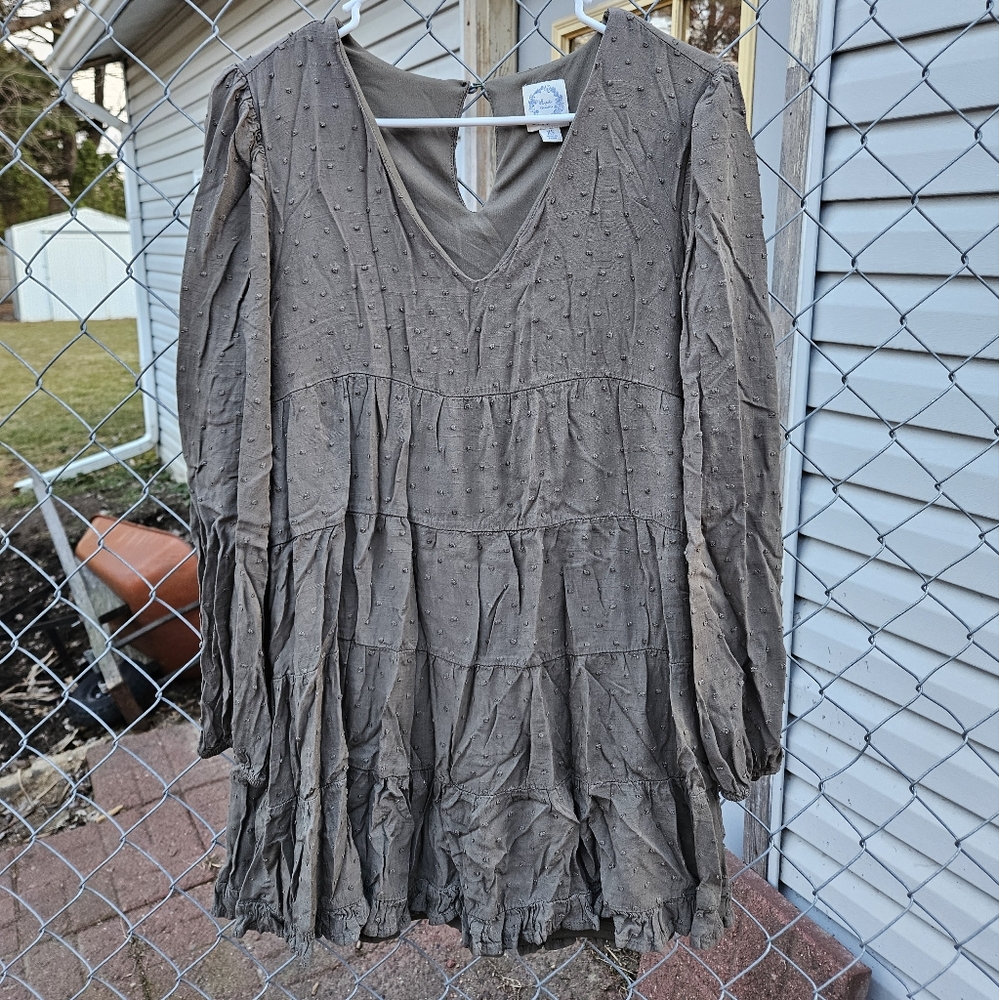 Beautiful dark olive green dress